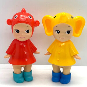 Two New Unbranded Kewpie/Angel Mini Figures, in Elephant & Fish Costumes